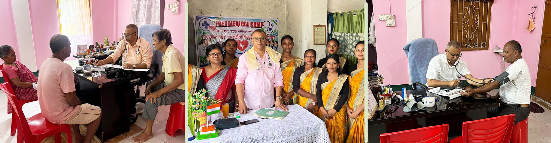 Dr. Kartick Das with Patients